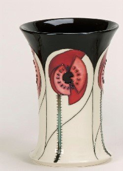 Moorcroft Cinco Red Vase 158/6