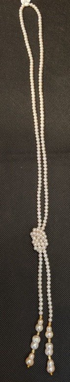 Cultured Pearl Lariot Necklace MK479