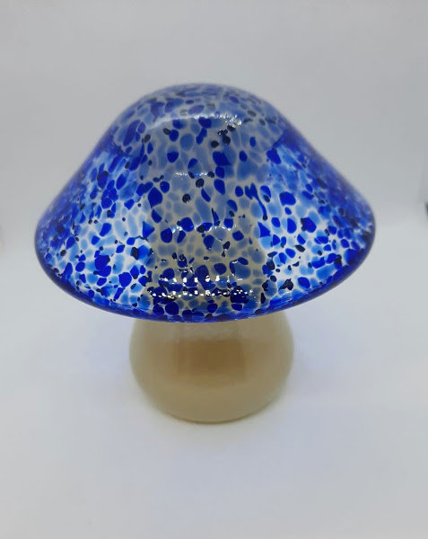 Glass Mushroom - Blue