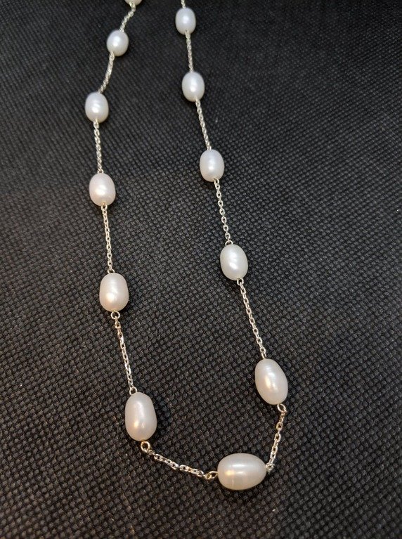 White Rice Pearl Necklace MK590