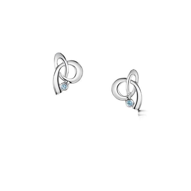Sheila Fleet Silver & Blue Topaz Tidal Earrings BTSE155