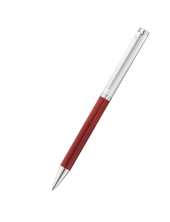 Waldmann Silver Brio Red Ballpoint Pen