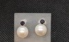 9ct White Gold, Sapphire and Cultured Pearl Earrings  Thumbnail