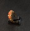 9ct Yellow Gold Coral and Seed Pearl Ring Thumbnail