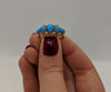 9ct Yellow Gold Turquoise & Seed Pearl Ring RC1225TQ Thumbnail
