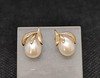 Floral Cultured Pearl Stud Earrings G0315 Thumbnail